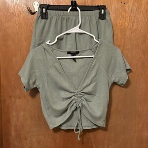 Forever 21 scrunched top & flowy bottom - PJ set